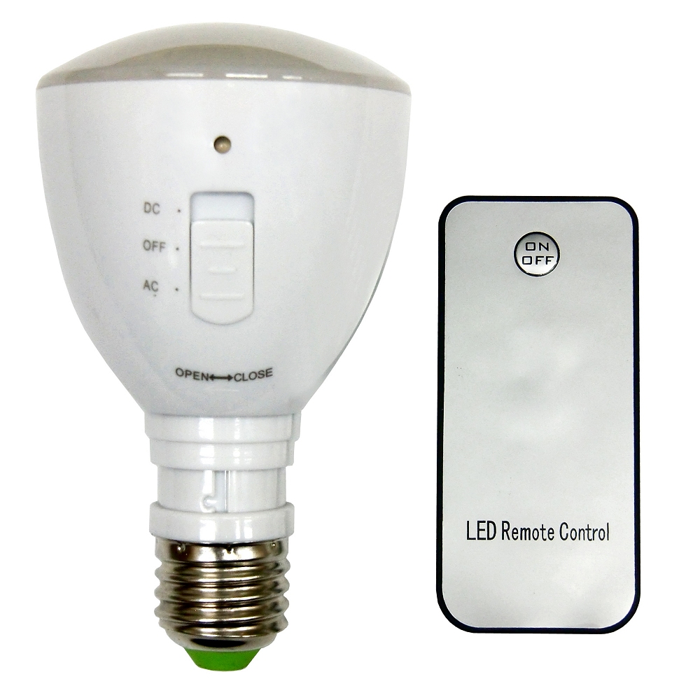中日光電 ZR-5W40YWB　充電式LED電球　5W型　昼白色タイプ　リモコン付