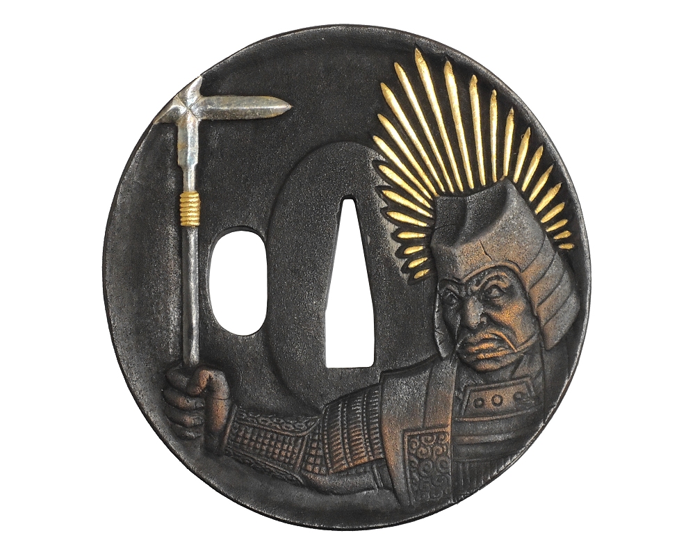 HANWEI (ハンウェイ) つばコレクション　銅鍔 1154-GT 豊臣秀吉