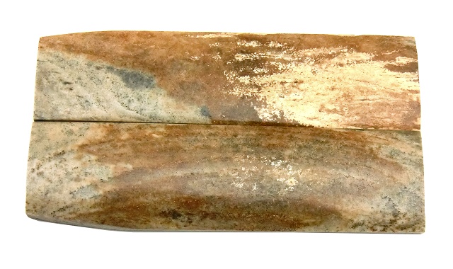 ナイフ用ハンドル材 323181 マンモス骨化石 35x130(2枚1組)