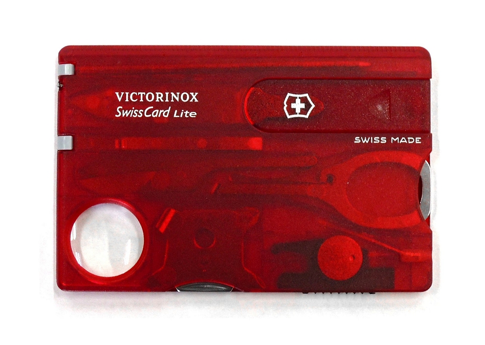 ビクトリノックス VICTORINOX　0.7300.T スイスカード ライトT 半透明レッド