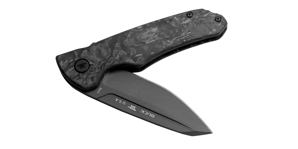 BUCK USA No.843CFS-B バックスプリントOPSカーボンファイバーハンドル・S45VN Blade:88mm・Closed:115mm: 90gr. Buck 843 USA Sprint Ops Pro Marbled Carbon Fiber CPM-S45VN