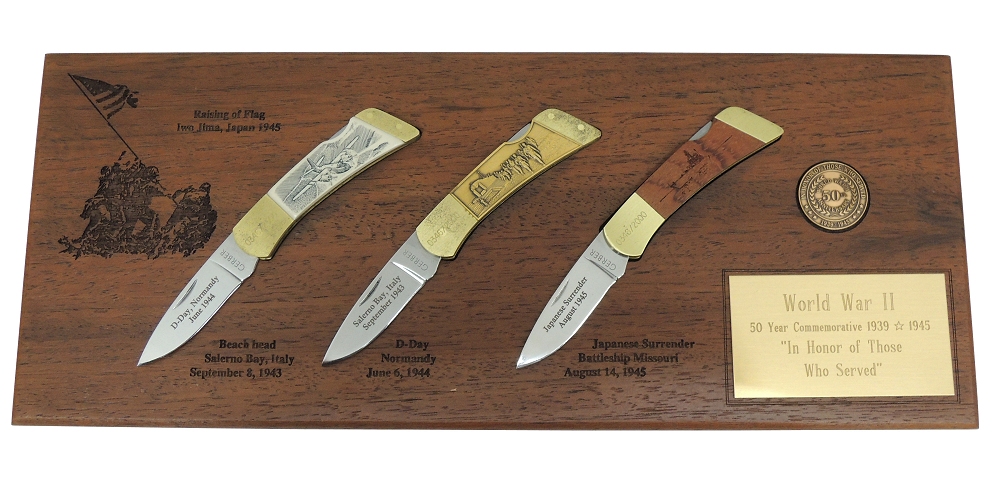 オールドガーバーナイフ OLD GERBER KNIVES　OG122 #6194 FSI WWII戦勝50周年記念3本ナイフ