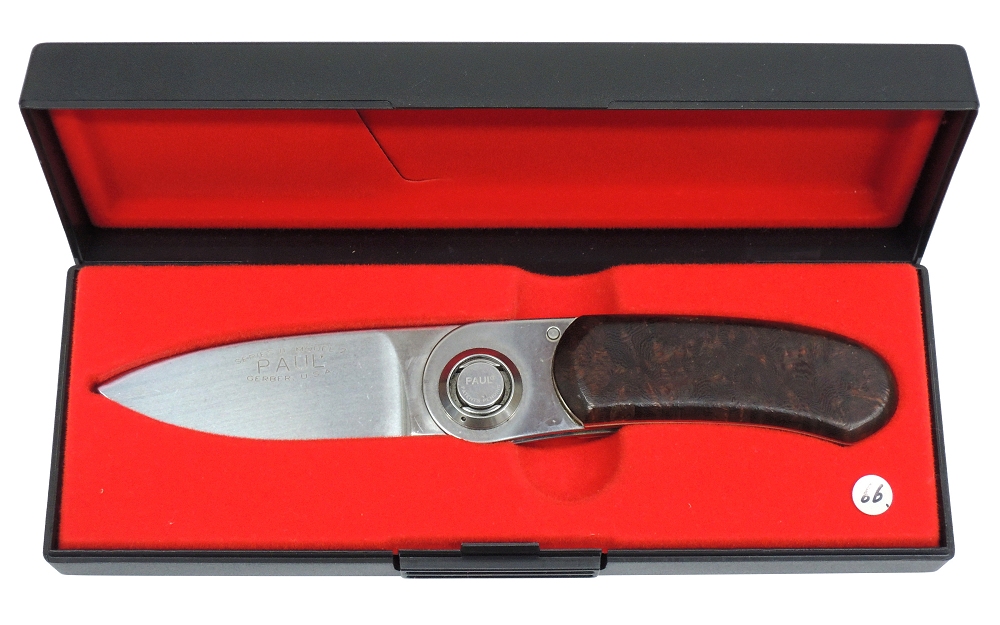 オールドガーバーナイフ OLD GERBER KNIVES　OG66 ポールナイフ ウッド根コブ 1996年製
