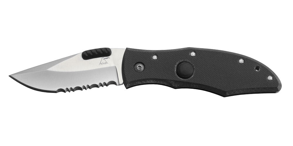 スパイダルコ SPYDERCO　SBL ソロ　ボタンロック 半波