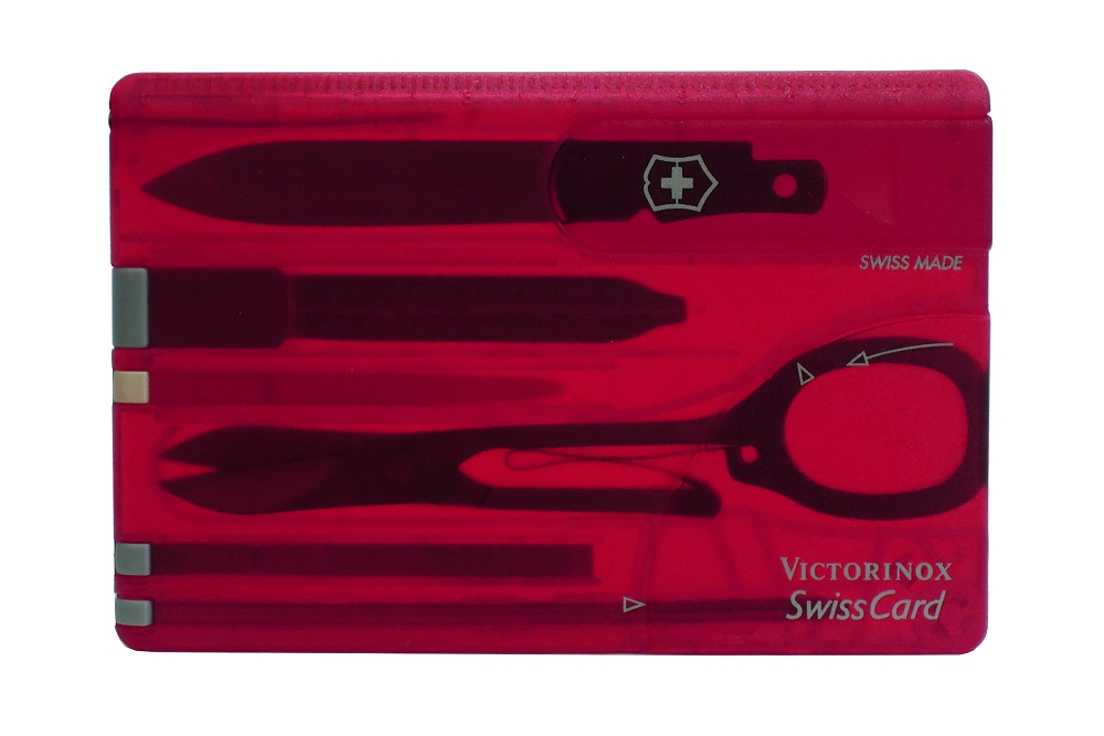 ビクトリノックス VICTORINOX　0.7100.T スイスカードT 半透明レッド